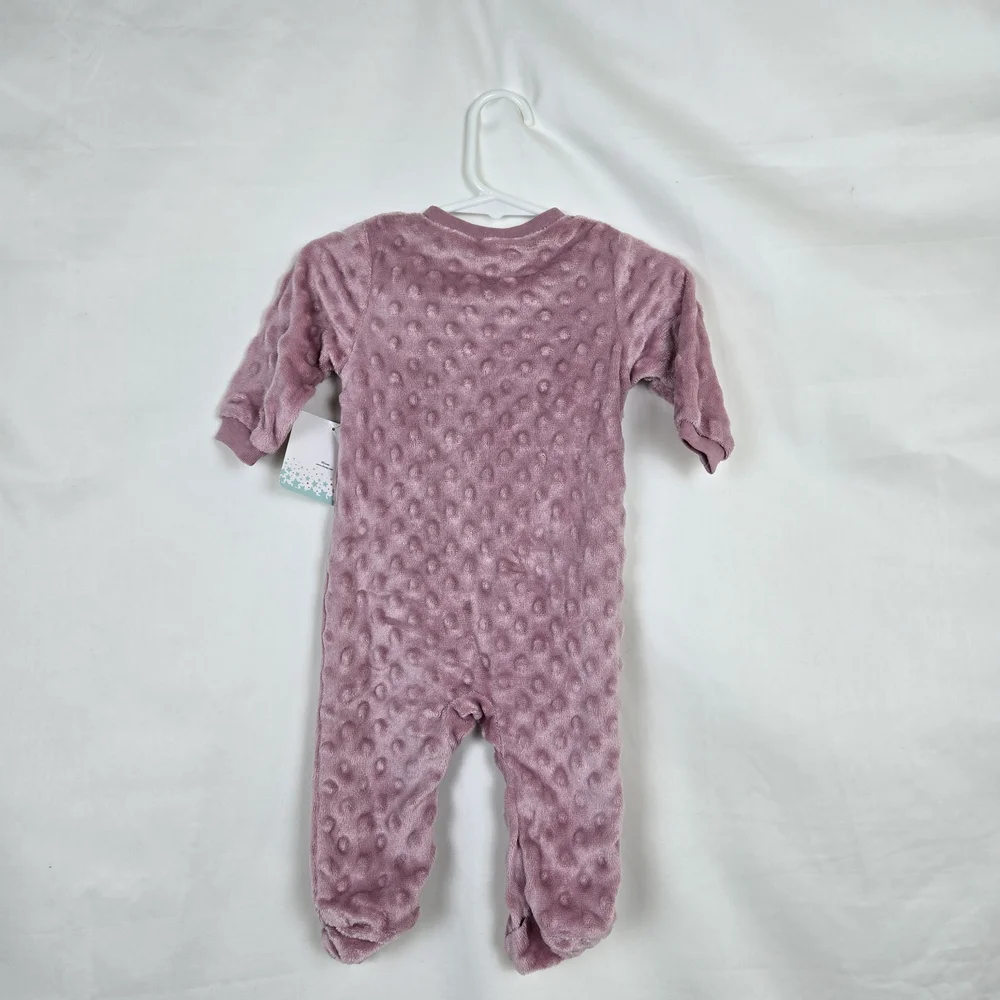 Disney Baby Girls Minnie Mouse Light Pink Footed Snap Closure One Piece 3/6M NEW